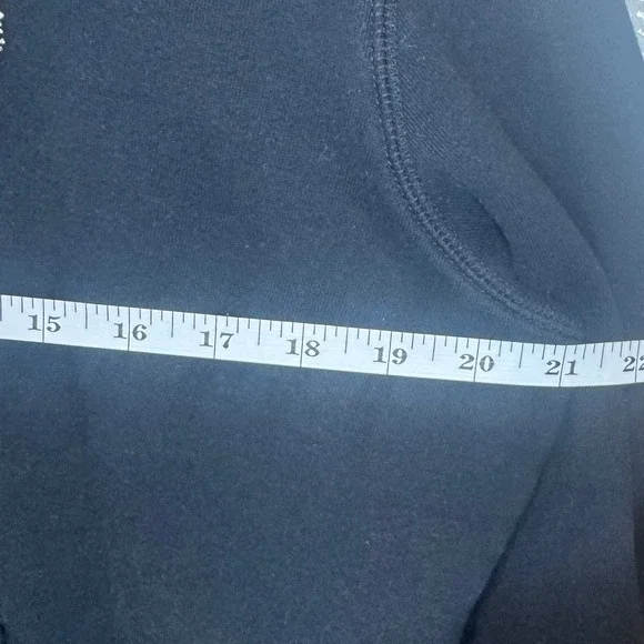 Onque Casuals Black Rhinestone Embellished Zip Up Hoodie Sweatshirt XL - Picture 6 of 9